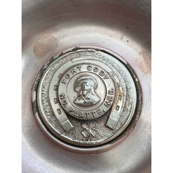 Vintage Solid Copper Fort Cody Souvenir Trinket Dish 3.5” - Picture 6 of 7